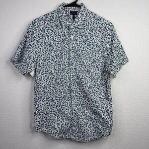 Good Man Brand 2PC Shirt Bundle Men M Short Sleeve Button Floral Microprint Camp